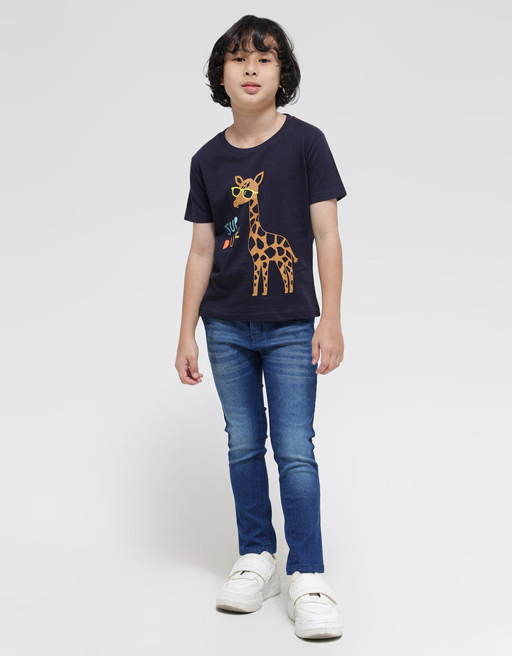 Little M Short Sleeve T-Shirt Print Giraffe