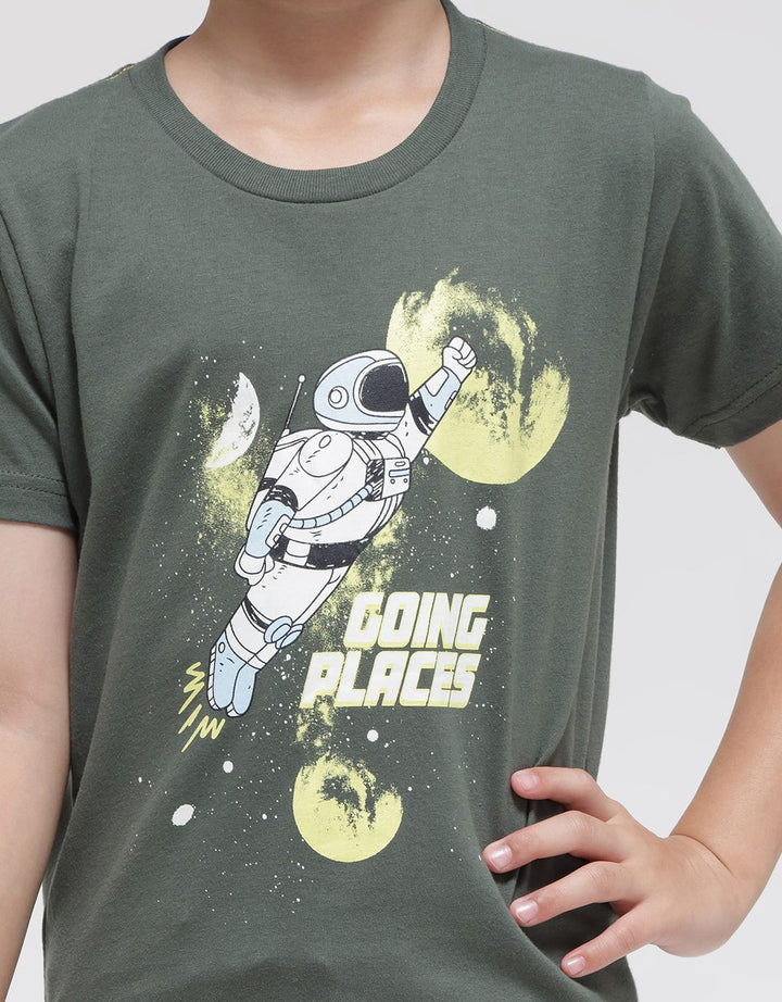 Little M Astro Print Kaos Anak Laki-laki