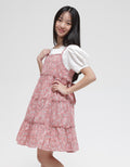 Sweet Miss Short Sleeve Midi Dress Overall Ruffles Stacked 3