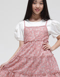 Sweet Miss Short Sleeve Midi Dress Overall Ruffles Stacked 3