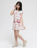 Sweet Miss Short Sleeve Midi Dress Fullprint Bunga Kantong Bird