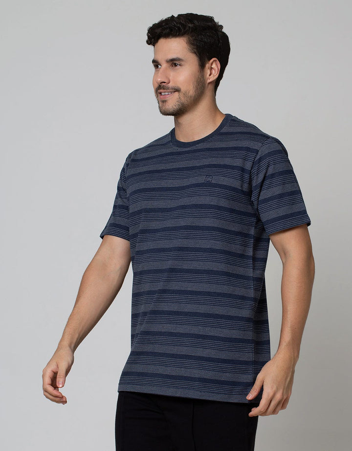 Cole Short Sleeve T-Shirt Stitch Dot Stripe Fabric