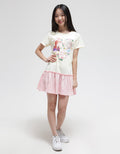 Disney Short Sleeve Midi Dress Daily Ruffle Frozen