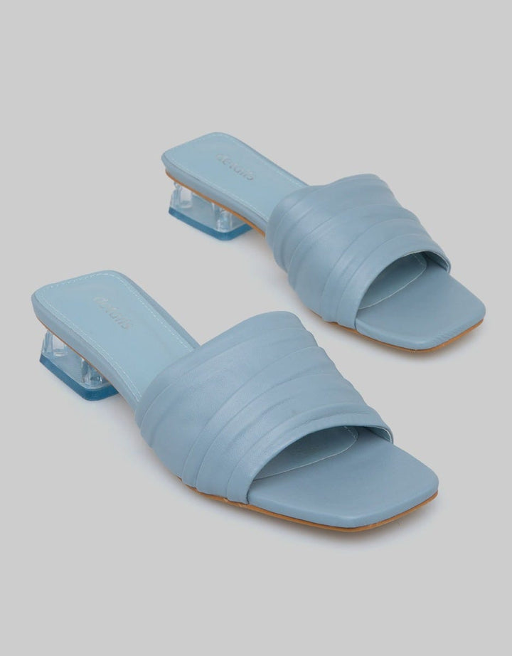 Details Solid Buckle Details Women's Heeled Sandals