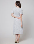 Connexion Mom Short Sleeve Midi Dress Stripe