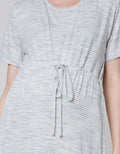 Connexion Mom Short Sleeve Midi Dress Stripe