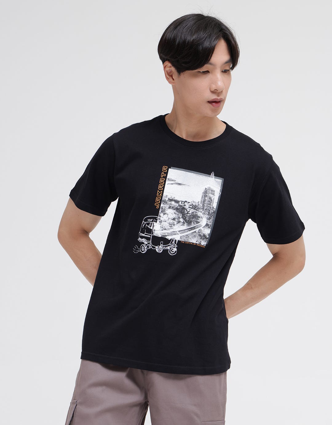 T Zone Short Sleeve T-Shirt Jakarta City Monas