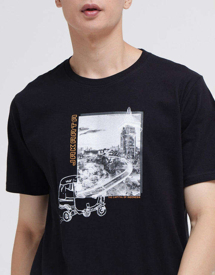 T Zone Short Sleeve T-Shirt Jakarta City Monas