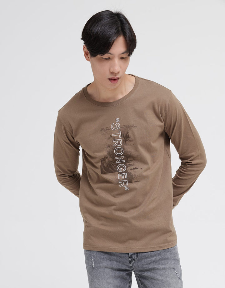 T Zone Long Sleeve T-Shirt Print Theme Digital Resonance - Strong