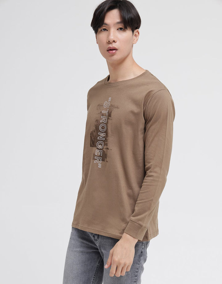 T Zone Long Sleeve T-Shirt Print Theme Digital Resonance - Strong