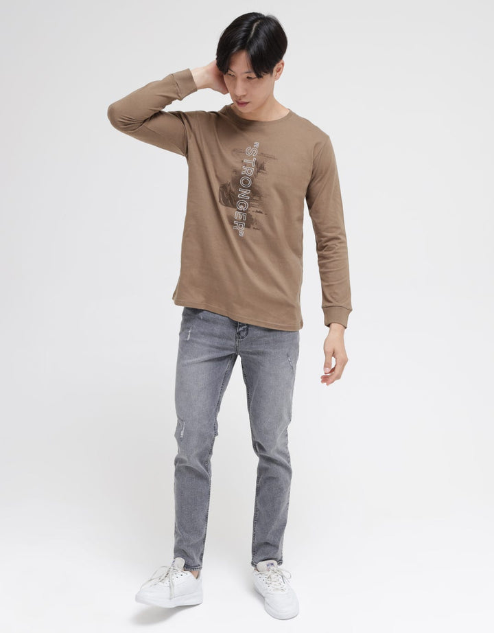T Zone Long Sleeve T-Shirt Print Theme Digital Resonance - Strong
