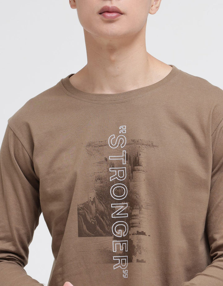 T Zone Long Sleeve T-Shirt Print Theme Digital Resonance - Strong