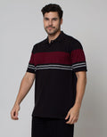 Cole Stripe Chest Mix Polo Shirt Pria