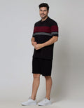 Cole Stripe Chest Mix Polo Shirt Pria