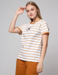Disney Mickey Stripe Kaos Casual Wanita