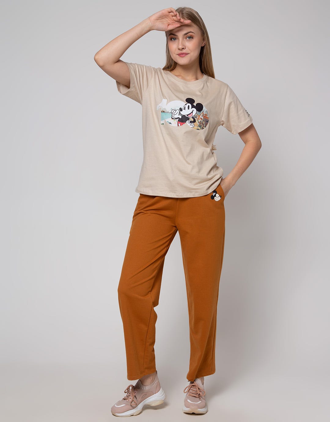 Disney Mickey 100 Print Kaos Wanita