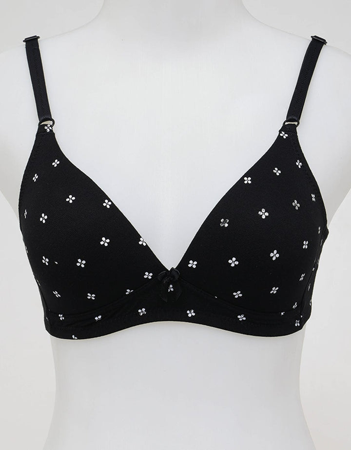 Nevada Non Push Up Regular Bra With Sweet Flowers Printed