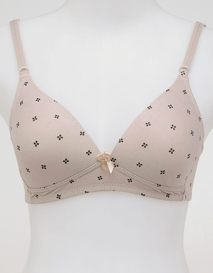 Nevada Non Push Up Regular Bra With Sweet Flowers Printed