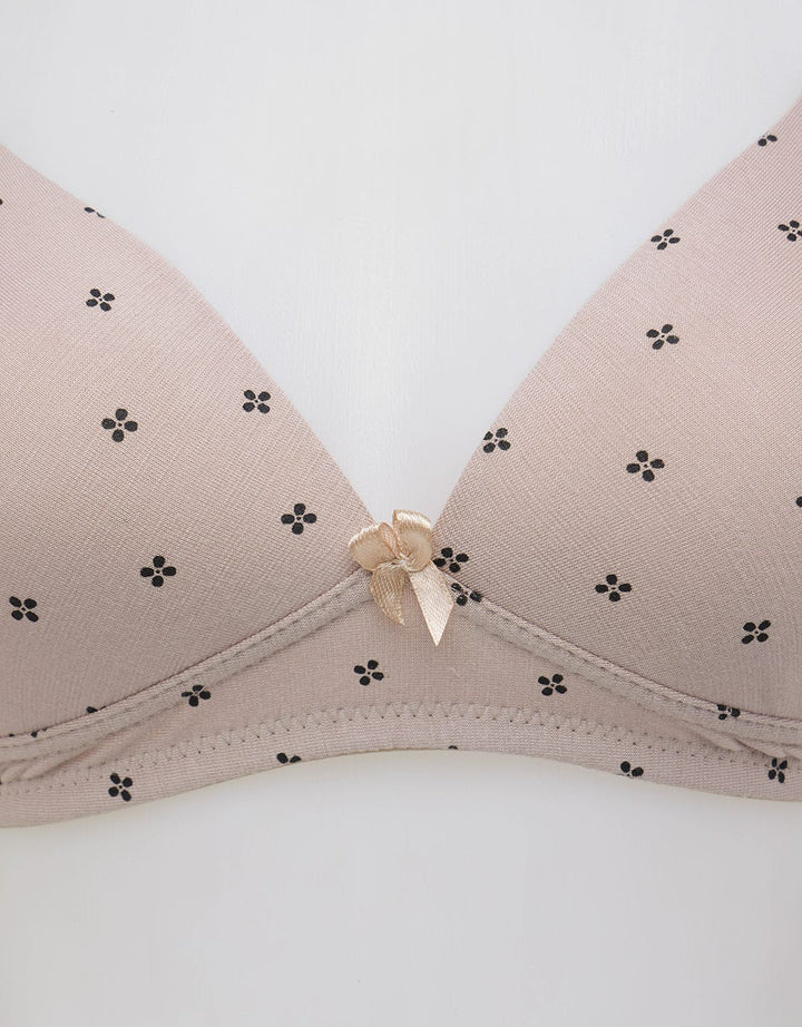 Nevada Non Push Up Regular Bra With Sweet Flowers Printed