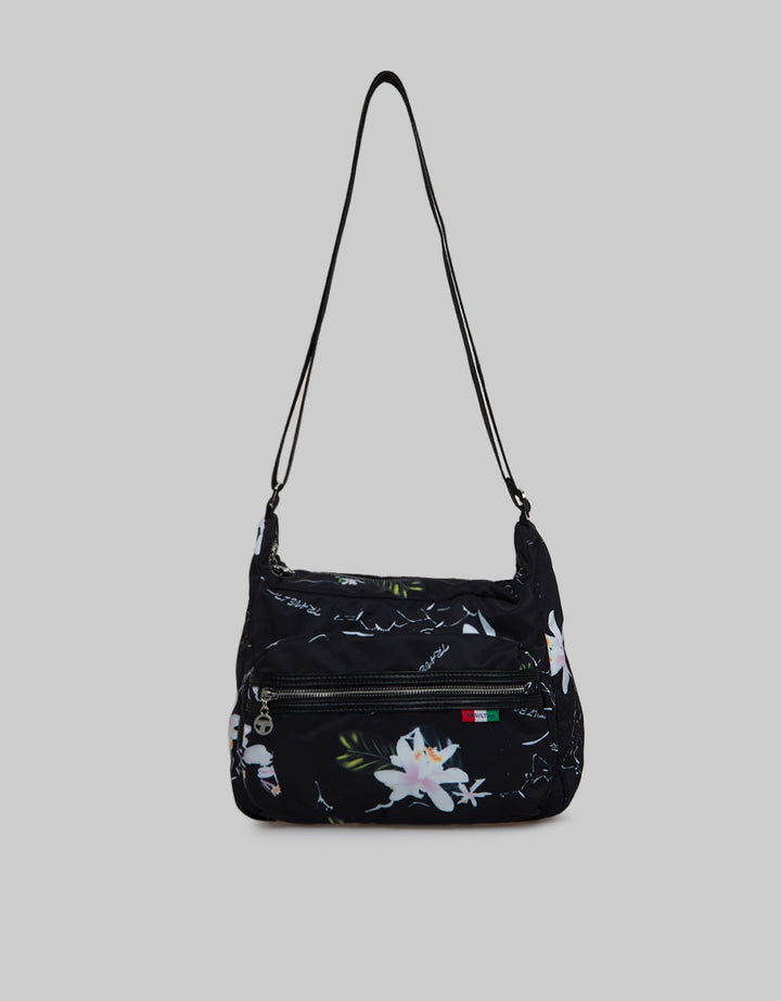 Travel Time Print Shoulder Bag