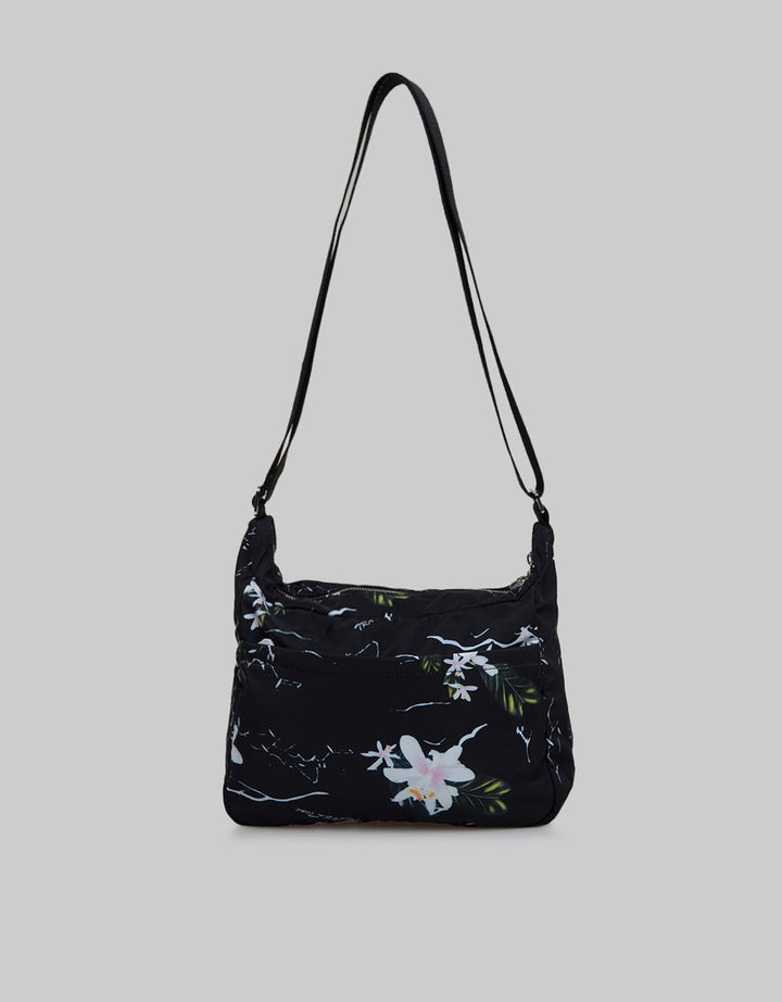 Travel Time Print Shoulder Bag