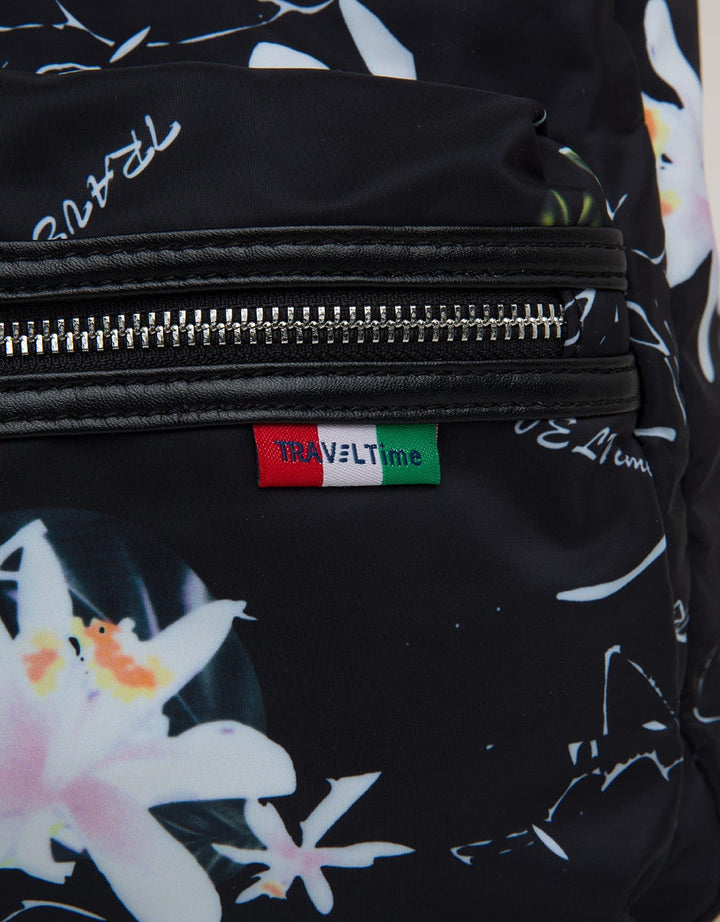 Travel Time Print Shoulder Bag
