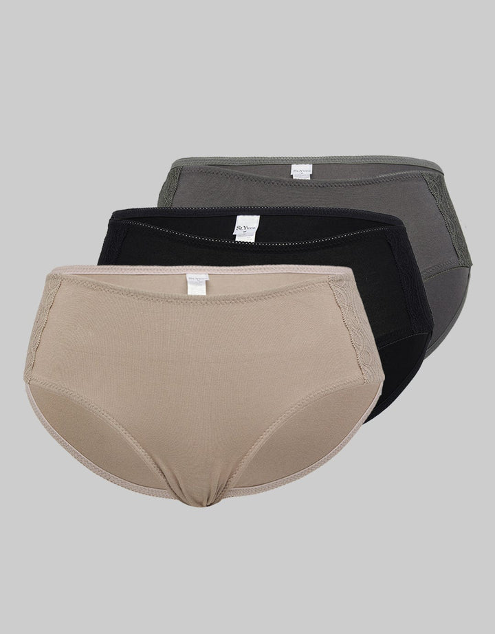 St. Yves Brief Panty Pack Midi Lace