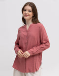 St. Yves Texture Blouse Elegan Wanita