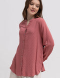 St. Yves Texture Blouse Elegan Wanita