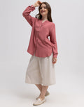 St. Yves Texture Blouse Elegan Wanita
