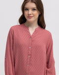 St. Yves Texture Blouse Elegan Wanita