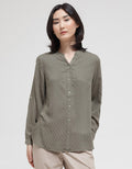 St. Yves Texture Blouse Elegan Wanita