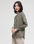 St. Yves Texture Blouse Elegan Wanita
