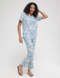 St. Yves Short Sleeve Pyjama Pants Leaf Light