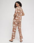 St. Yves Short Sleeve Pyjama Pants Leaf Light