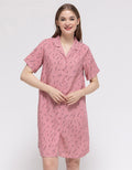 Nevada Dots Line Midi Dress Wanita