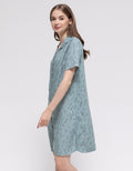 Nevada Dots Line Midi Dress Wanita