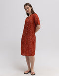 St. Yves Short Sleeve Midi Dress Mini Dots