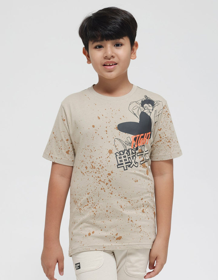 Nevada Anime Print Kaos Anak Laki-laki