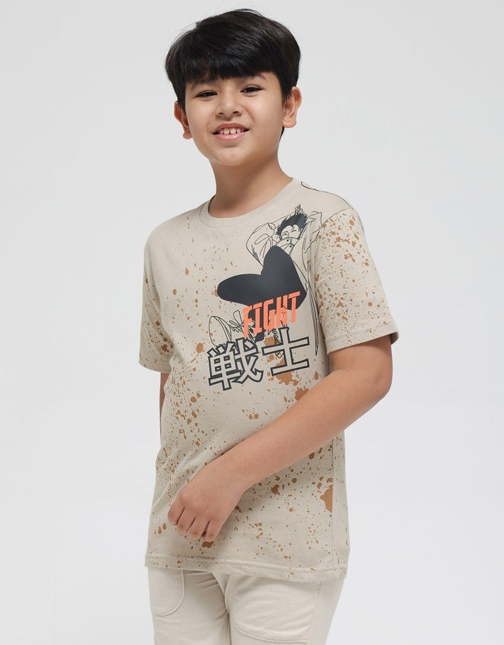 Nevada Anime Print Kaos Anak Laki-laki