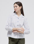Exit Shera Checks Print Blouse Wanita