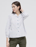 Exit Shera Checks Print Blouse Wanita