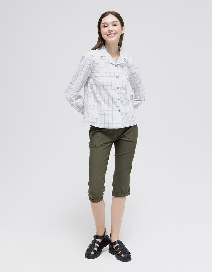 Exit Shera Checks Print Blouse Wanita