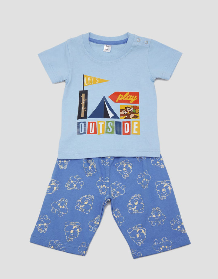 Disney Top-Bottom Set Boy Short Sleeve Chip N Dale