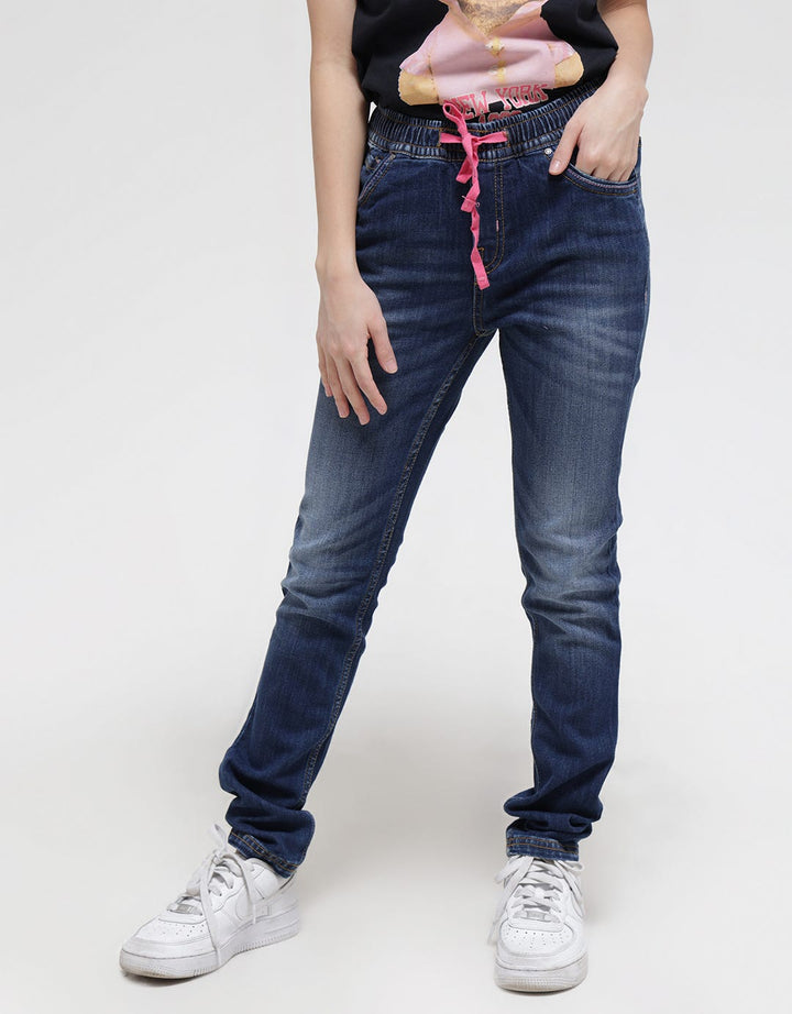 Cardinal Kids Girl Washed Accent Denim Long Pants