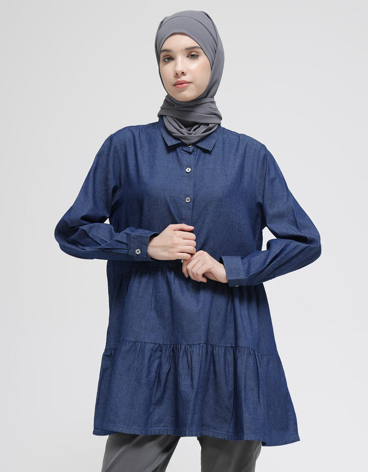 Annisa Long Sleeve Shirt Denim Layer