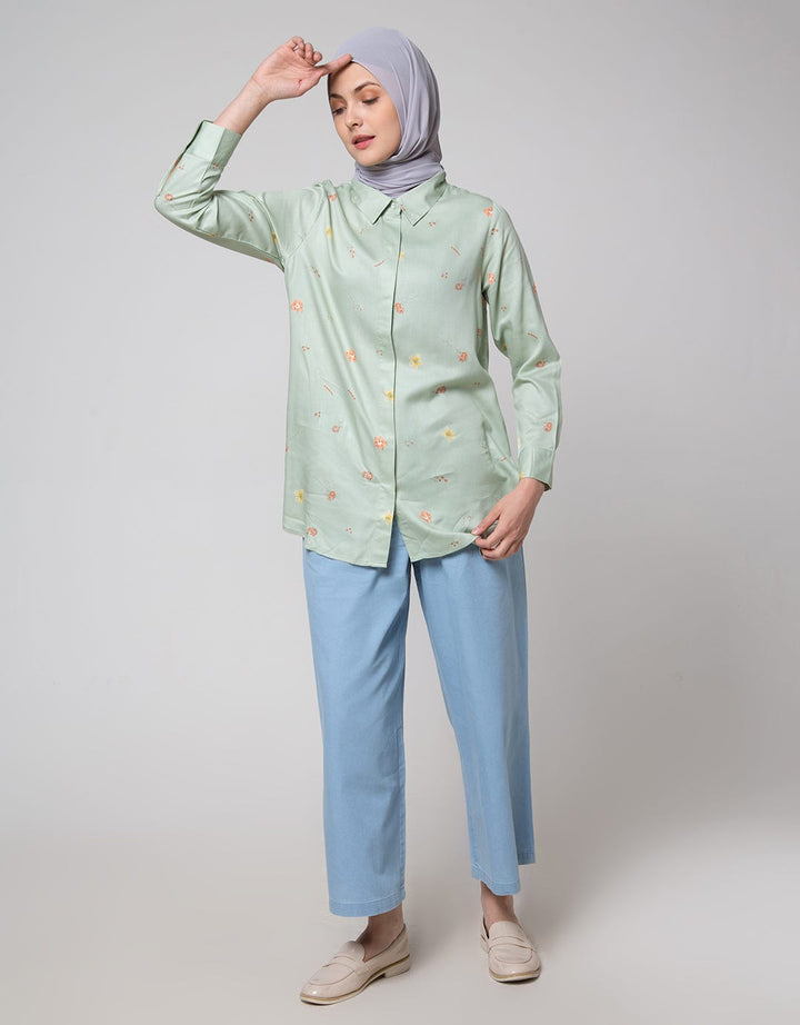 Annisa Long Sleeve Shirt Long Printed Basic