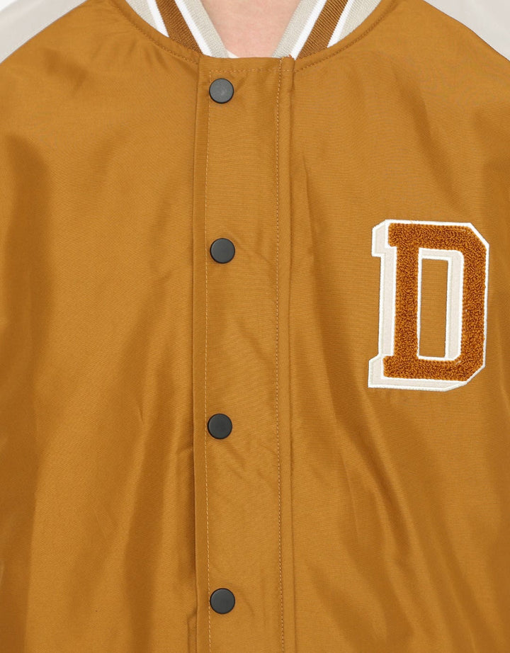 d&f Jacket Parasut Varsity Tobaco