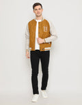 d&f Jacket Parasut Varsity Tobaco