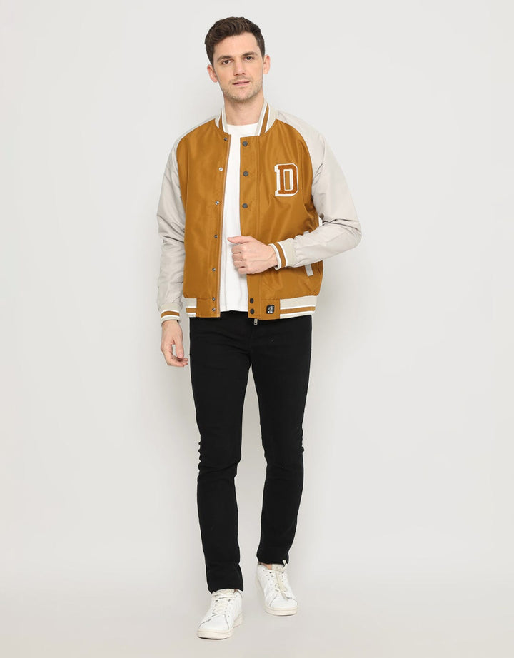 d&f Jacket Parasut Varsity Tobaco